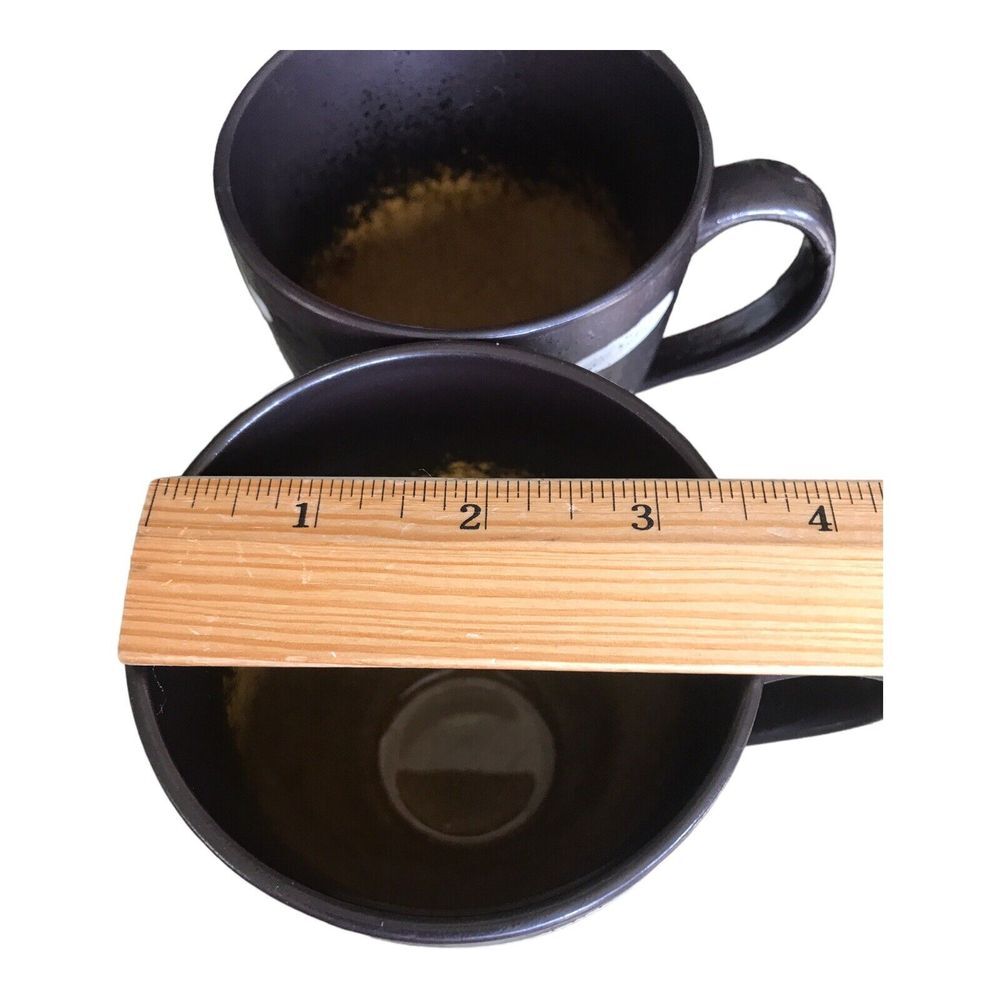 Joseph Abboud Solaris #5022601 Stoneware Coffee MUG 15 oz Set of 2 Dark Brown - Picture 6 of 7
